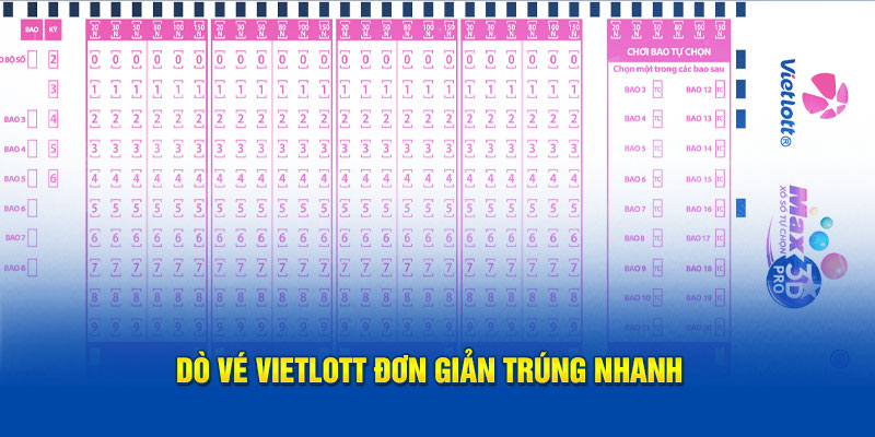 Dò vé Vietlott đơn giản trúng nhanh