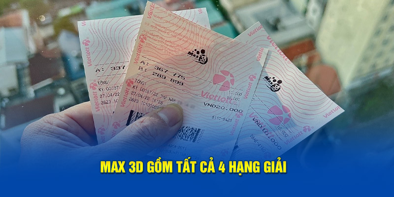 Max 3D gồm tất cả 4 hạng giải